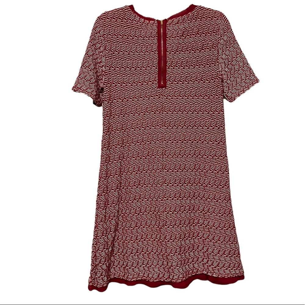Anthropologie Maeve Dora Dress Red &‎ White Short Sleeve - Picture 3 of 8